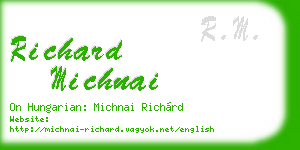 richard michnai business card